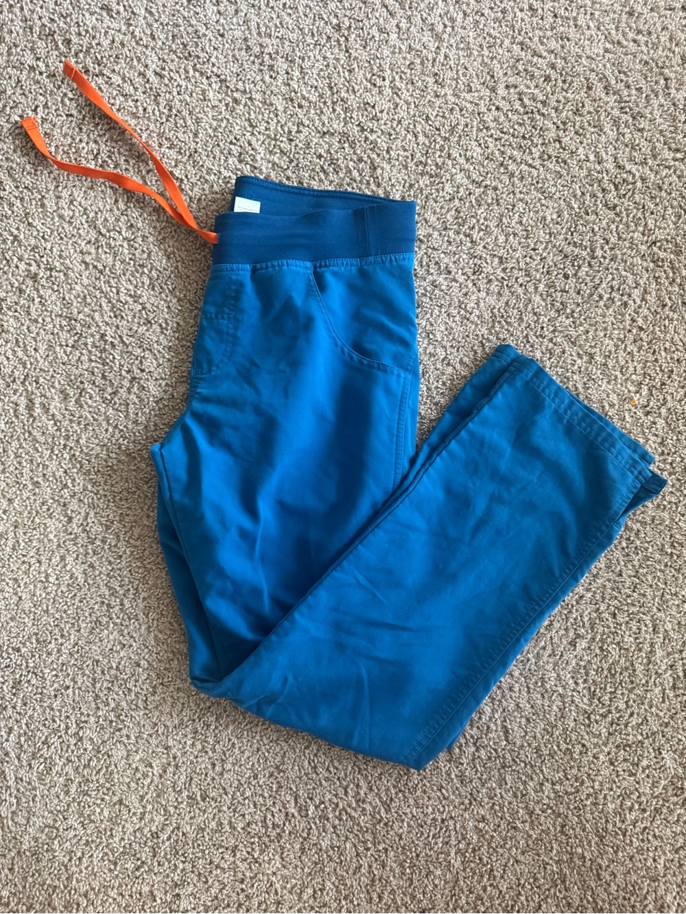 Figs Scrubs with Orange Drawstring PO# 1652 alps blue